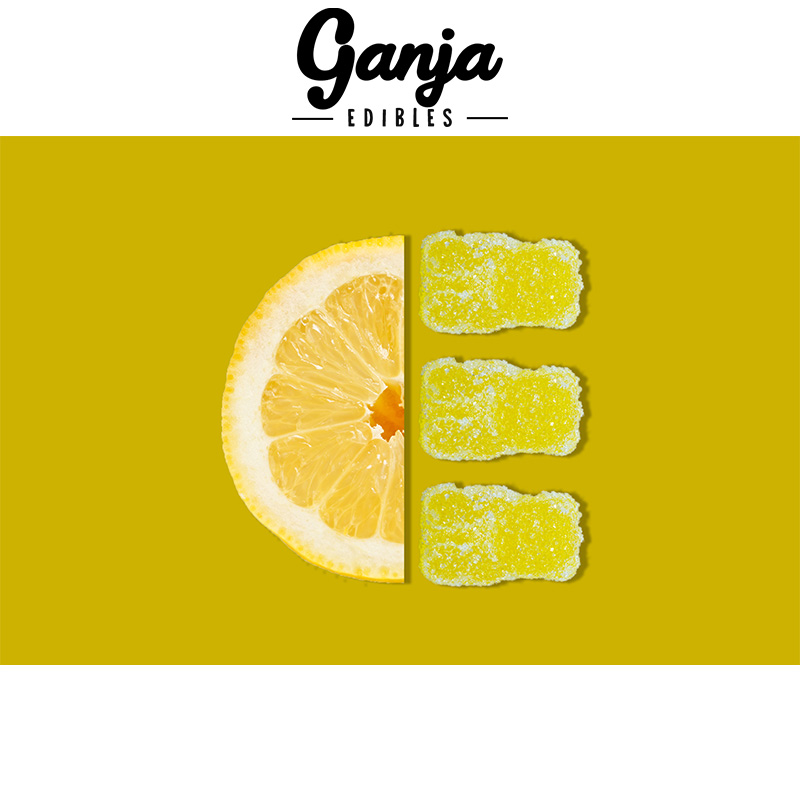 Ganja Edibles – Ganja Bears Sour Lemon Lime – 10 x 15mg THC - Image 2