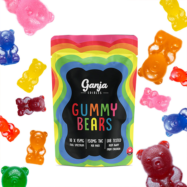 Ganja Edibles – Ganja Bears Assorted – 10 x 15mg THC