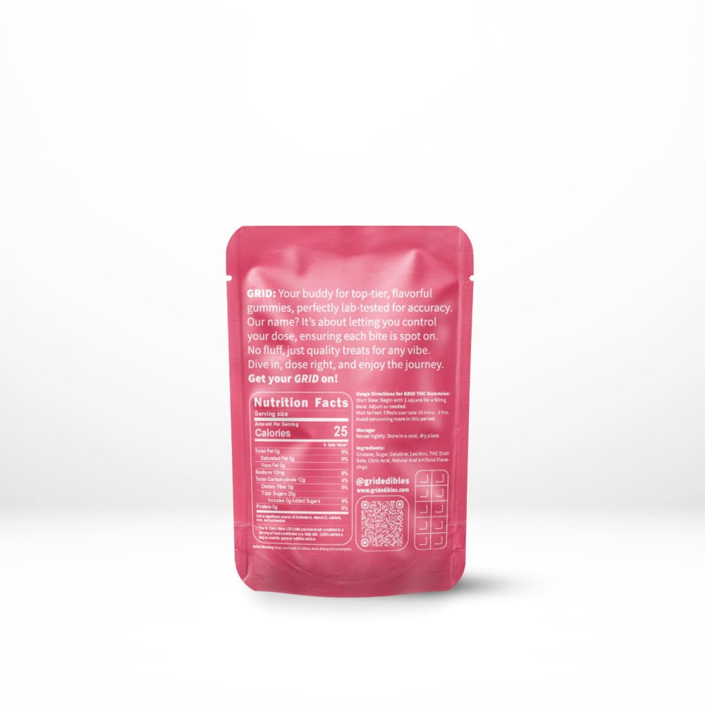 GRID – WATERMELON 500MG THC GUMMIES - Image 2
