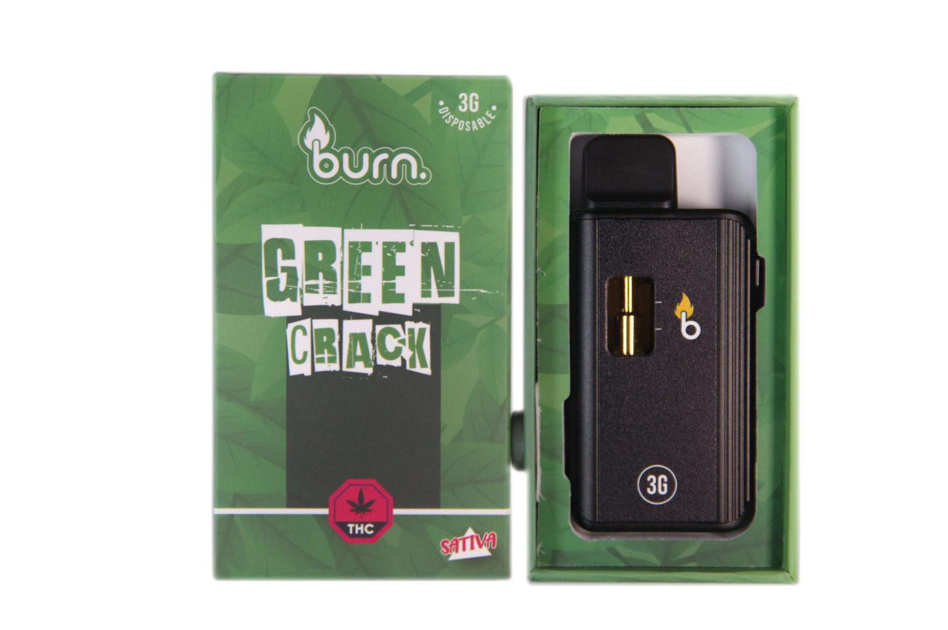 Burn 3 Gram – Disposable - Green Crack (Sativa)