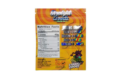 Straight Goods Edibles – Mango Peach (500mg THC) - Image 2