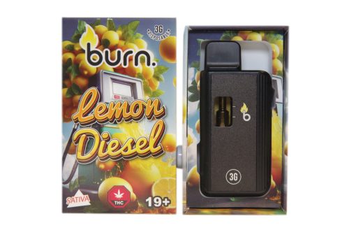 Burn 3 Gram – Disposable – Lemon Diesel (Sativa)