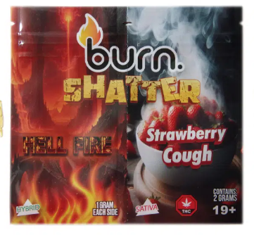 Burn Shatter 2 Grams, 2 Flavours - Hell Fire + Strawberry Cough (1G + 1G)