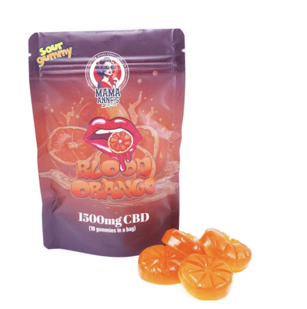 Mama Anne’s Edibles – Blood Orange Gummy – 1500mg