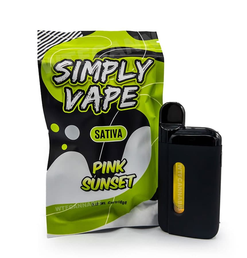 Simply Vape THC Disposable Pen 5ml – Pink Sunset (Sativa)