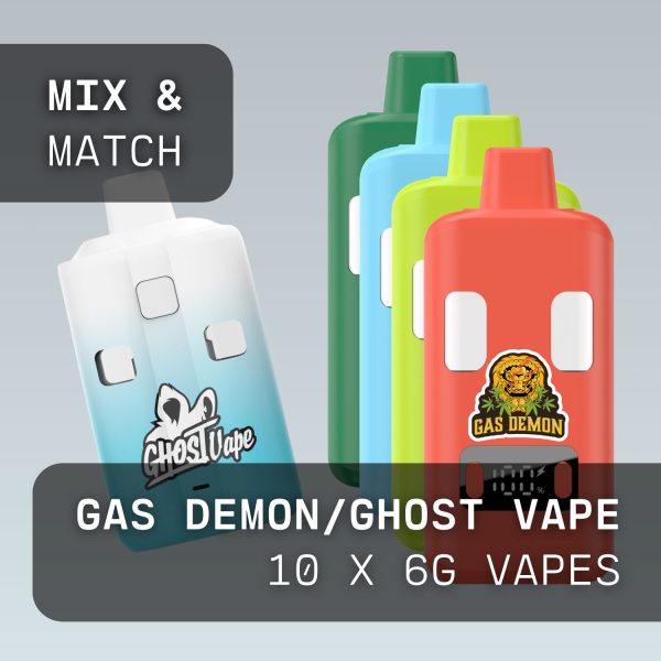 Mix and Match - Gas Demon/Ghost Vapes - 10 x 6G Vapes