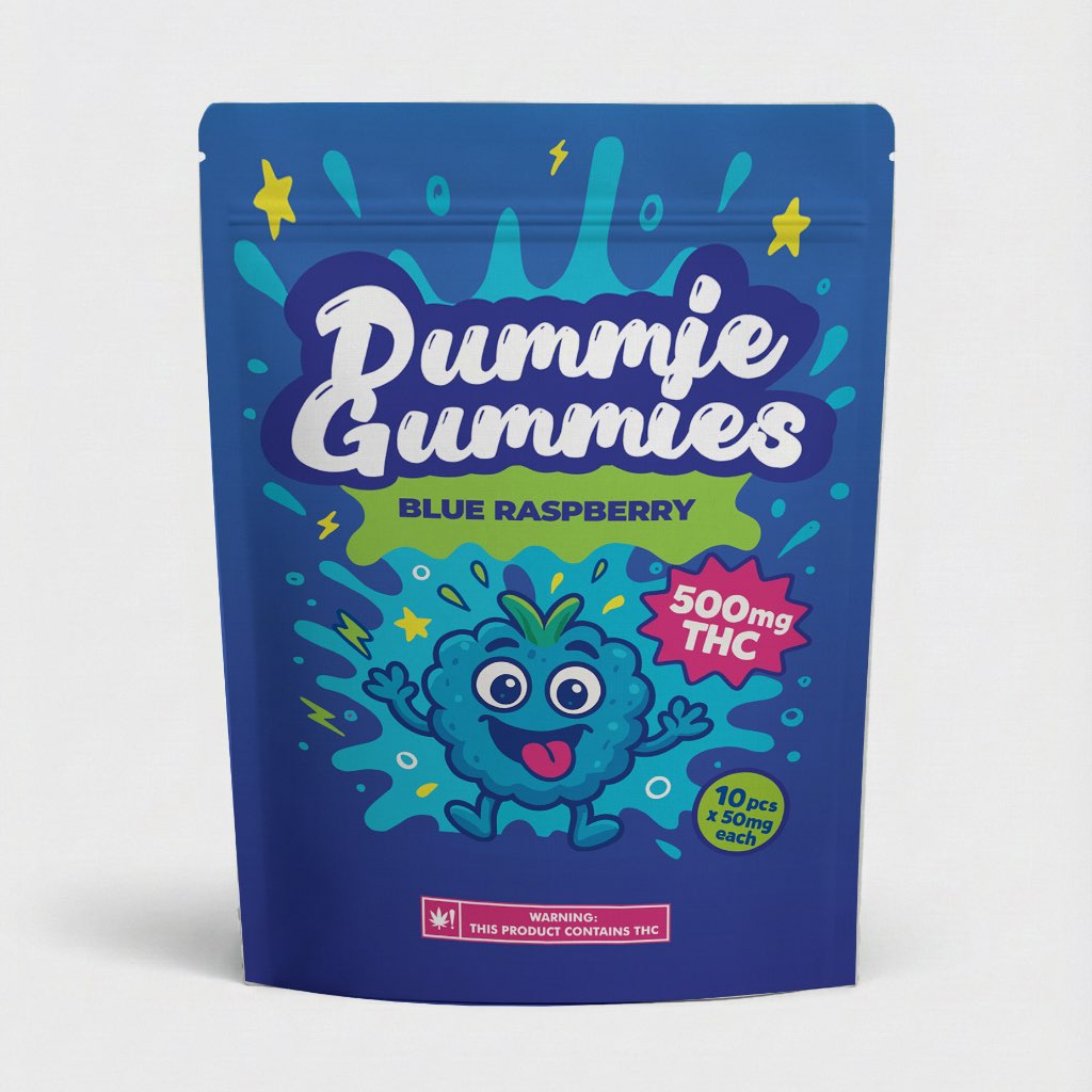 Dummies Gummies - Blue Razz (500MG THC)