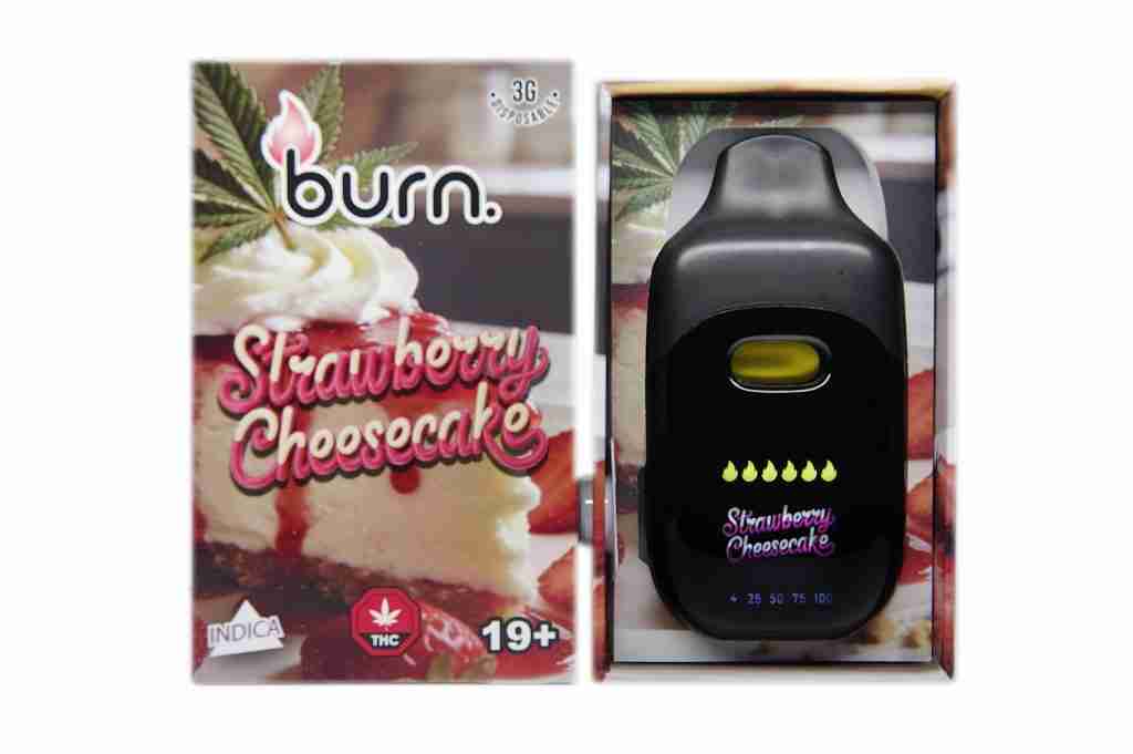 Burn 3 Gram – LCD Disposable - Strawberry Cheesecake (Indica)